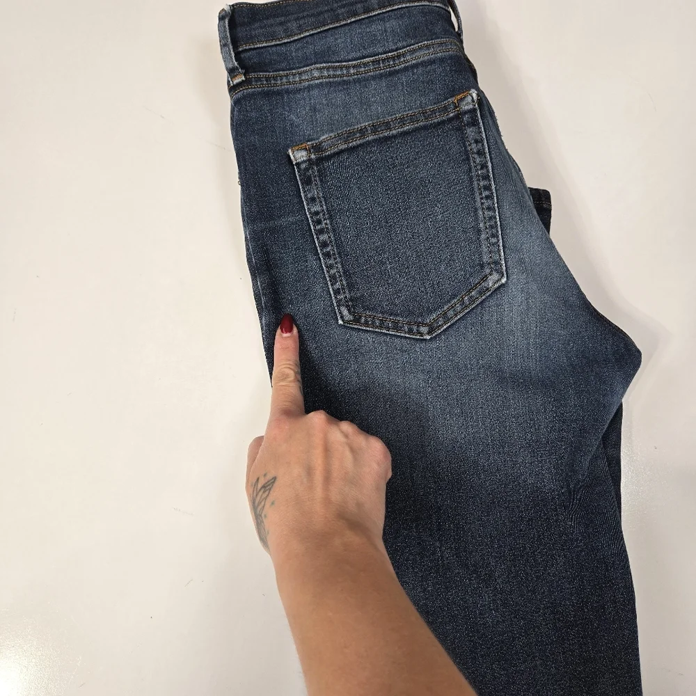 Everlane‎ Dark Blue Wash Cotton Blend The High Rise Skinny Jean Size 28 Ankle